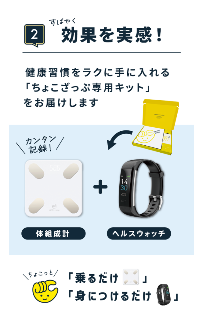 値下げチョコザップ スターターキット ヘルスウォッチ&体組成計